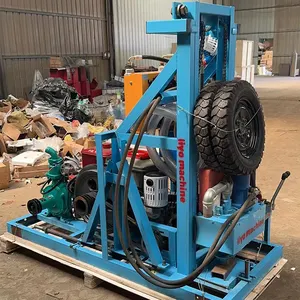 Venta caliente Mini compresor móvil portátil hidráulico Diesel Bore Water Well Drilling Machine