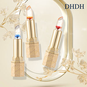 Baume à lèvres changeant de couleur DHDH Jelly Flower, baume à lèvres changeant de couleur en fonction du pH, hydratant, ne colle pas facilement aux tasses, protection des lèvres, rose poudré - Product Image 1