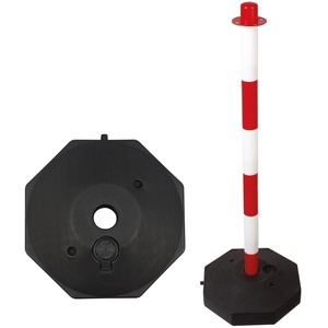 Poste para cadena resistente, fabricado en acero inoxidable, ideal para soportar cercas y delimitar terrenos en exteriores. - Product Image 1