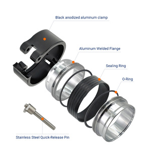 YDCT Refroidisseurs intermédiaires de voiture à bride en aluminium à dégagement rapide de 2 à 4 pouces Pinces Hd - Product Image 2