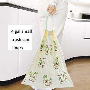 Huamaohengchun - Bolsas de Basura con Cordón de 75 Unidades, 4 Galones, 1.1 Mil de Grosor, LDPE, para Baño, Cocina, Dormitorio, Oficina, Inodoro, Hogar - Product Image 5