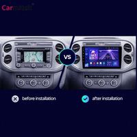 Adaptateur de cadre de voiture, boîte de décodeur Canbus pour Volkswagen Tiguan 2006-2016, autoradio multimédia Android, kit de montage du tableau de bord