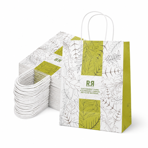 New Arrival <b>Biodegradable</b> Food Grade Custom Dimension Handheld <b>Paper</b> Bag - Product Image 4