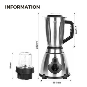 خلاط متعدد الوظائف للاستخدام المنزلي بسرعات متغيرة، وعاء من الفولاذ المقاوم للصدأ، معالج طعام للأطفال، يحول الثلج إلى جليد، سهل التنظيف - Product Image 4