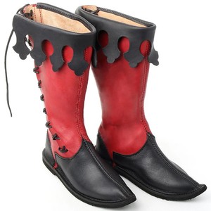 Botas Medievales al por Mayor, Botas Góticas de <span class=keywords><strong>Comandante</strong></span>, Botas Vintage de Caña Alta para Otoño, Botas de Cosplay de Pirata, Botas de Pantorrilla - Product Image 3