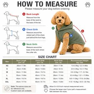 Green Fleece Sleeveless Dog Hoodie Pet Clothes Custom Mountain Embroidery Hooded Vest For <b>Teddy</b> Poodle <b>Small</b> Puppy - Product Image 2
