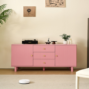 Modern Design High Quality Luxury Modular Sideboard TV Table Top Living Room Furniture <b>Storage</b> Cabinet With 4 <b>Drawers</b> 0815-pink- - Product Image 2