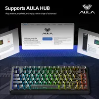 Clavier mécanique AULA F75 HE à interrupteurs magnétiques, disposition 75 %, effet Hall, taux de polling 8K, tri-mode, RVB, Hot Swap, USB-C, Plug & Play