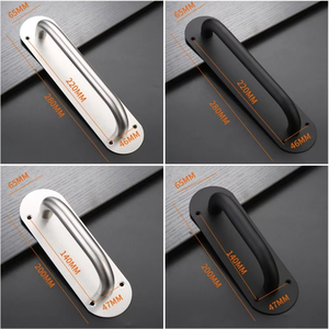 200mm * 45mm Thick Stainless Steel Bottom <b>Plate</b> Handle Fireproof <b>Door</b> Handle Wooden <b>Door</b> Surface Mounted Handle - Product Image 2