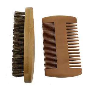 Peigne à cheveux personnalisé peigne à barbe en bois soins de beauté avec peigne brosse