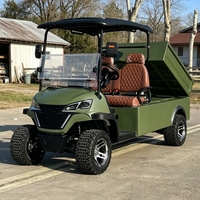 Chariot de golf électrique personnalisé de bonne qualité, homologué pour la route, 2 places, avec benne basculante et caisse de chargement