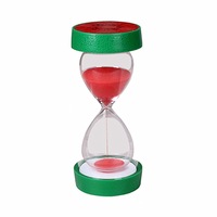 工厂批发定制圆柱形塑料透明沙漏计时器1/2/3/5/10/15/30分钟防摔安全手工制作全新