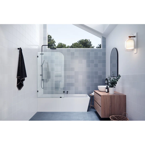 Pantalla de ducha individual para conversión de <span class=keywords><strong>bañera</strong></span> Pantalla de baño de ducha de vidrio templado Kit de pantalla de ducha individual de fácil instalación - Product Image 5