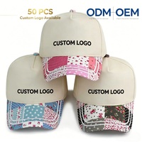 Gorra de Béisbol Promocional Personalizada al por Mayor, con Estampado Floral, para Deportes al Aire Libre, Protección Solar, de 5 Paneles, para Fabricantes