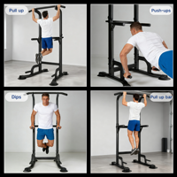 Support d'entraînement multifonctionnel en métal durable et sûr avec barres parallèles réglables en hauteur