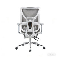 Chaise de bureau ergonomique de luxe à dossier moyen, pivotante, réglable en hauteur, avec coussin en velours pour une longue séance assise confortable