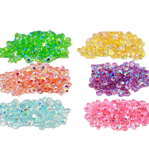 Strass pour ongles en résine AB irisée, à fond pointu, dos plat, effet brillant, pour la décoration des ongles - Product Image 5