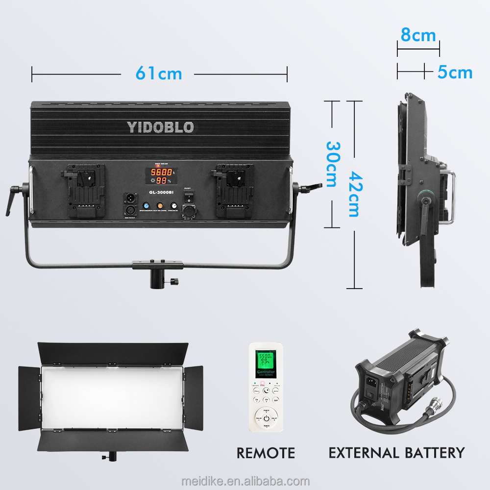 yidoblo GL-3000bi 300W bi color 3200k-5600k film shooting light 300w soft light photographic light