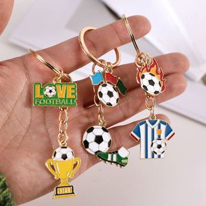 Creative Football Trophies Metal Keychains Athlete Souvenirs Pendants Ball Ornaments Small Gifts Wholesale Customizable - Product Image 4