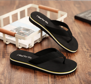 2025 moda yeni adam Flip flop konfor özel toptan saf renk Flip flop açık terlik - Product Image 4