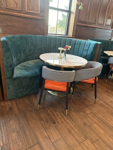 Nhà hàng cafe Mall cửa hàng U hình dạng nửa vòng tròn sofa Vòng gian hàng chỗ ngồi - Product Image 2