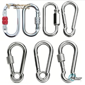 304 Stainless Steel Quick Link Carabiner Hook <b>Clip</b> 200Kg Weight Capacity Spring Snap Hook - Product Image 3