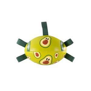 Jouets de rugby indestructibles pour chiens avec sangles de traction, jouets de football interactifs durables et résistants aux morsures pour les jeux de la corde. - Product Image 3