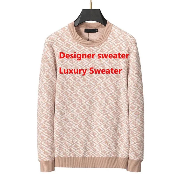 Benutzer definierte Logo Luxus Marke Herren Jacquard Fuzzy Strick pullover Strick Designer Pullover für Männer