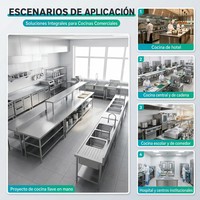 Table de travail en acier inoxydable 304 pour hôtel et restaurant
