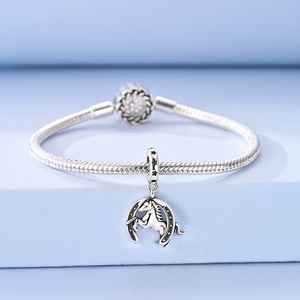 จี้รูปม้าเงินแท้ 925 ดีไซน์ใหม่ล่าสุด ขายส่ง สำหรับทำสร้อยข้อมือ ของขวัญสำหรับผู้หญิง - Product Image 3