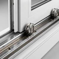 Hochwertiges Pulverbeschichtetes Aluminium-Zweispuriges Schiebefenster mit Gehärtetem Isolierglas, Schalldicht, Thermisch Getrennt, Maßgefertigt für Zuhause