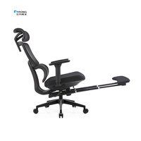 2023 Chaise de bureau ergonomique inclinable de luxe à dossier haut avec repose-pieds