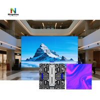 Écran vidéo mural LED d'intérieur Ningshine 500x500mm 4x2m, fond de scène géant, épissure transparente, P2.6