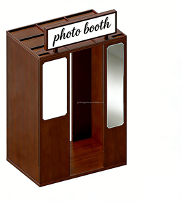 Photomaton vintage en bois rétro avec imprimante pour mariages et événements commerciaux - Product Image 4