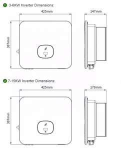 10KW 15KW 20kW 25kw lai trên lưới năng lượng mặt trời biến tần growatt Mod 10ktl3-x lưới <span class=keywords><strong>Tie</strong></span> ba giai đoạn biến tần với 2 MPPT - Product Image 3