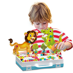 Juego de Rompecabezas de Tornillos y Taladro de 257 Piezas, 4 en 1, Bloques de Construcción STEM con Forma de Animales, Juguete Creativo con Taladro Eléctrico para Niños, Juego Educativo - Product Image 2