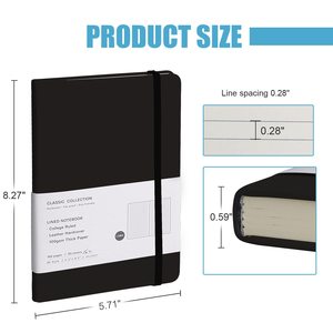 Échantillon Gratuit - Carnet A5 en Cuir PU, Couverture Rigide, Ligné, Fournitures Scolaires et Professionnelles, Journal, Agenda, Cahiers - Product Image 2