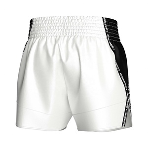 กางเกงขาสั้นมวยไทยสีขาวสง่างามทำจากผ้าที่ทนทานและระบายอากาศได้ดี - Product Image 3