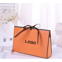 Sac d'emballage de bijoux personnalisé de luxe en carton pliant sac cadeau en papier avec nœud papillon