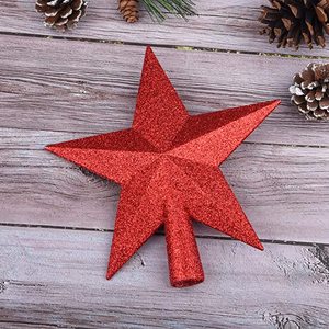 Glitter Star <strong>Tree</strong> <strong>Topper</strong> - Christmas Small Decorative Holiday Bethlehem Star Ornament <strong>Topper</strong> - Product Image 3