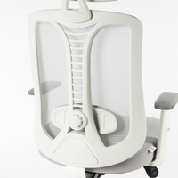Chaise de bureau ergonomique à dossier haut en maille, prête à être expédiée, faible MOQ, avec appui-tête réglable, accoudoirs et soutien lombaire, pivotante