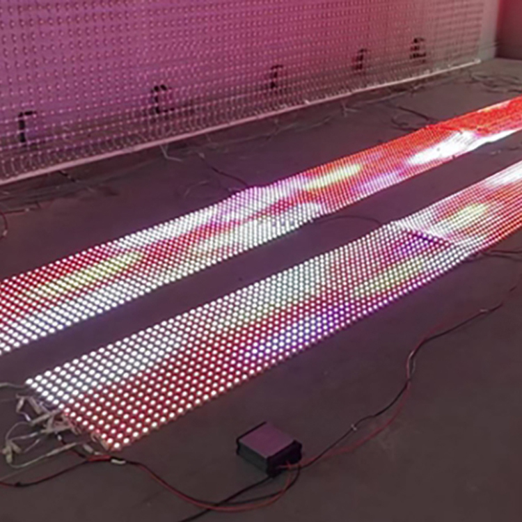 Flexible Transparent P50 LED Point Light Curtain RGB Programmable Pixel Lamp Phone APP Controlled Outdoor Mall Decoration