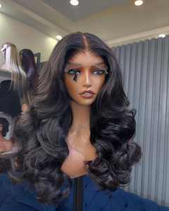 วิกผมลูกไม้แบบไม่มีกาวหนาแน่น200วิกผมแท้ติดลูกไม้แบบใสระดับ HD - Product Image 1