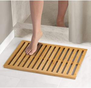 Tapis de bain antidérapant <span class=keywords><strong>en</strong></span> <span class=keywords><strong>bambou</strong></span> pour baignoires et sols, design à lattes multi-usages, tapis de douche <span class=keywords><strong>en</strong></span> <span class=keywords><strong>bambou</strong></span> pour salle de bain - Product Image 5