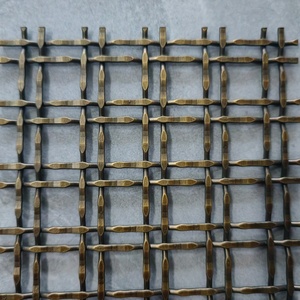 Grillage en acier inoxydable pour la conception architecturale, technique <span class=keywords><strong>de</strong></span> tissage uni, revêtement <span class=keywords><strong>de</strong></span> façade métallique, application <span class=keywords><strong>de</strong></span> panneaux découpés sur mesure - Product Image 1