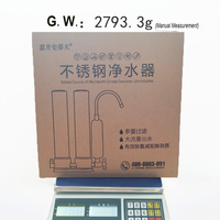 Purificateur d'eau de comptoir à 3 étapes pour la maison, filtre à eau à ultrafiltration pour robinet de cuisine, boîtier en acier inoxydable, eau potable directe