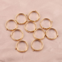 Base de bague ouverte en acier inoxydable en gros avec boucle, réglable, pour la fabrication de bijoux DIY