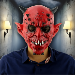 Máscara <span class=keywords><strong>de</strong></span> Demonio con <span class=keywords><strong>Cuernos</strong></span> para Halloween, Máscara <span class=keywords><strong>de</strong></span> Terror para Adultos, Disfraz <span class=keywords><strong>de</strong></span> Cosplay para Fiesta <span class=keywords><strong>de</strong></span> Halloween, Accesorios <span class=keywords><strong>de</strong></span> Látex <span class=keywords><strong>de</strong></span> <span class=keywords><strong>Diablo</strong></span> Rojo - Product Image 2