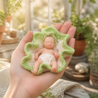 Modische, hübsche 4-Zoll-Silikon-Reborn-Babypuppe mit weichem Körper für die Heimdekoration
