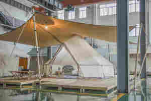 Tente cloche avec mouche 3/4/5M imperméable à l'eau anti-moisissure ignifuge toile de coton personnalisée tente de camping <span class=keywords><strong>GO</strong></span> GLAMPING - Product Image 3